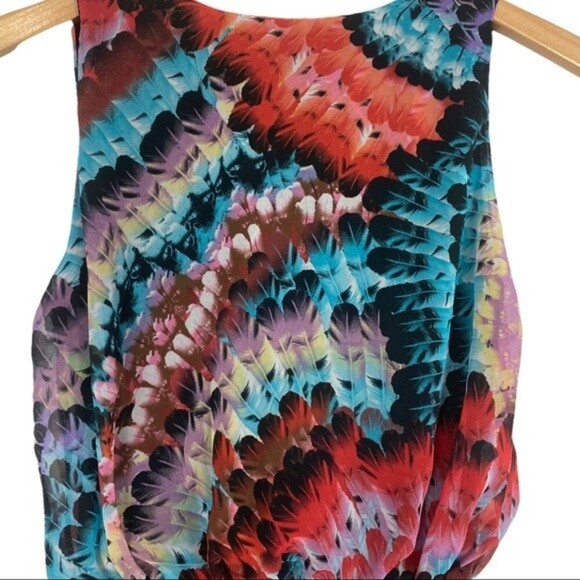 Joseph Ribkoff multicolored hi low dress - Picture 5 of 8